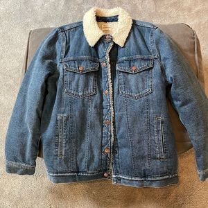 Madewell Oversized Sherpa Demin Jacket, Size L